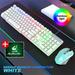 PRETXORVE T13 Backlight Usb Ergonomic Gaming Keyboard and Mouse Set for PC Laptop