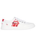 Skechers Women's Rolling Stones: BOBS D'Vine - Great Debut Sneaker in White/Red, Size 6 | Synthetic/Metal