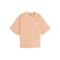 Puma Women's Ess Elevated Relaxed Cropped Tee - Orange, Orange, Size S, Women