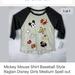 Disney Shirts & Tops | New Disney Mickey Mouse Shirt Top Girls Medium | Color: Black/Gray | Size: Mg