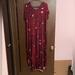 Lularoe Dresses | Lularoe Macy V-Neck Maxi Dress | Color: Black/Red | Size: M