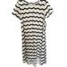 Lularoe Dresses | Lularoe Womens Dress S Carly Black White Chevron High Low Swing New | Color: Black/White | Size: S