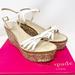 Kate Spade Shoes | Kate Spade White Tan Leather Vachetta Platform Sandals Womens Sz 11 | Color: Tan/White | Size: 11