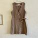 Madewell Dresses | Madewell Texture & Thread Tan Crosshatch Side Tie Dress Medium | Color: Tan | Size: M
