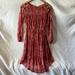 Free People Dresses | New Without Tags Free People Midi Pleat Lace Floral Dress | Color: Orange/Red | Size: Xs