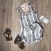 Jessica Simpson Matching Sets | Jessica Simpson Baby Girl's Black And White Sun Suit Romper, Headband Set 6-9 Mo | Color: Black/White | Size: 6-9mb