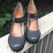 Michael Kors Shoes | Michael Kors Leather Grey And Black Heels Size 8.5 | Color: Gray | Size: 8.5