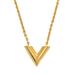 Louis Vuitton Jewelry | Louis Vuitton Essential V Necklace Metal Gold M61083 | Color: Gold | Size: Os