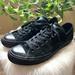 Converse Shoes | Converse All Star Solid Black Suede Converse Low Tops. Mens Size 9 Women Size 11 | Color: Black | Size: 9