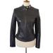 Victoria's Secret Jackets & Coats | Moda International 90's Black Leather Quilted Moto Jacket | Color: Black/Silver | Size: Xs