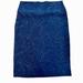 Lularoe Skirts | Lularoe Cassie Womens Medium Skirt Pencil Straight Blue Textured Paisley Print | Color: Blue | Size: M