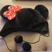 Disney Accessories | Minnie Mouse Beanie Pom Pom Hat | Color: Black/Red | Size: Os