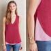 Anthropologie Tops | Anthropologie Deletta Weekdays Layered Top L Berry Overlay Striped Sleveless Top | Color: Pink/White | Size: L