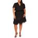 Michael Kors Dresses | Michael Kors Plus Size Ruffled Faux-Wrap Dr Black Size 1x Msrp $165 | Color: Black | Size: 1x