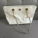 Coach Bags | Coach Chalk Pebble Leather Turnlock Chain Tote Bag | Color: White | Size: Os