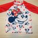 Disney Swim | Disney Minnie Mouse Red /White Girls Rash Guard Swim Shirt Top Suit | Color: Red | Size: 6g