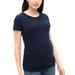 Free People Tops | New La Made Cotton Side Ruched Tee M | Color: Blue | Size: Mm