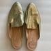 Kate Spade Shoes | Kate Spade Gold Mules Women’s 9.5 Flats Slides Guc | Color: Gold | Size: 9.5