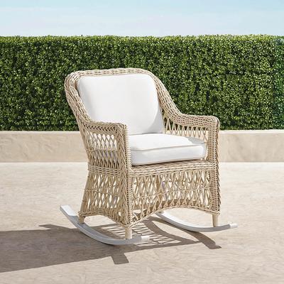 Hampton Rocking Chair in Ivory Wicker - Quick Dry, Dove - Frontgate