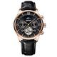 DEHIWI Mens Watches, Mechanical Skeleton Wrist Watch with Calendar,Week, Moon Phase, Tourbillon Automatic Self-Wind Watch,Rose Black