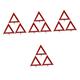 CLISPEED 12 Pcs Warning Triangle Automotive Car Road Triangle Frame Reflector Reflective Triangle Road Warning Sign Safety Triangles Emergency Stop Sign Road Triangles Fold Tripod Pvc