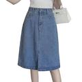 KOGORA Denim skirt Female Vintage Pencil Denim Jeans Skirts Clothes Lady Summer Trendy Skirt-l-xxxl