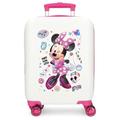 Disney Joumma Minnie Party Cabin Suitcase White 33 x 50 x 20 cm Rigid ABS Combination Lock Side 28.4L 2 kg 4 Double Wheels Luggage Hand Luggage, White, Cabin Suitcase