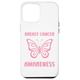 Hülle für iPhone 14 Pro Max Simple pink woman Butterfly Breast Cancer Awareness