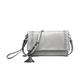 Jen & Co. Isadora Wristlet - Distressed Whipstitch Tassel - Vegan Leather Crossbody Handbag Purse, Gunmetal Grey, Gunmetal Grey, 7 x 4 Inches