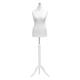 H & H Traders White Female Tailors Mannequin Display Bust Dummy FOR Dressmakers Fashion Students With A White Wood Tripod Base Size 46/48, UK 18/20