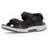Trekkingsandale GABOR ROLLINGSOFT, Herren, Gr. 44, schwarz, Nubukleder, Textil, sportlich, Schuhe, Sommerschuh, Klettschuh, Freizeitsandale in Komfortweite G (weit)