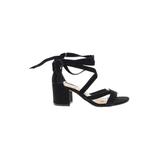 Sam Edelman Heels: Strappy Chunky Heel Casual Black Solid Shoes - Women's Size 6 - Open Toe