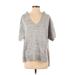 Athleta Pullover Hoodie: Gray Marled Tops - Women's Size X-Small