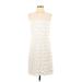 Karl Lagerfeld Paris Cocktail Dress - Shift Crew Neck Sleeveless: Ivory Print Dresses - Women's Size 2