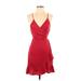 Intimately by Free People Cocktail Dress - Mini Plunge Sleeveless: Burgundy Solid Dresses - Women's Size Small