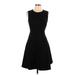 Theory Casual Dress - A-Line High Neck Sleeveless: Black Solid Dresses - Women's Size 10