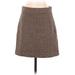 Banana Republic Casual Skirt: Brown Grid Bottoms - Women's Size 4