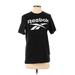 Reebok Active T-Shirt: Black Print Activewear - Women's Size Small