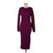 INC International Concepts Casual Dress - Midi: Burgundy Dresses - Women's Size Large