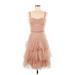 MARCHESA notte Cocktail Dress - A-Line Sweetheart Sleeveless: Pink Dresses - New - Women's Size 8