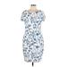 Tommy Hilfiger Casual Dress: Blue Floral Motif Dresses - Women's Size 12