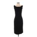 Lauren by Ralph Lauren Cocktail Dress - Sheath Boatneck Sleeveless: Black Solid Dresses - Women's Size Small