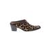 Stuart Weitzman Mule/Clog: Brown Leopard Print Shoes - Women's Size 7