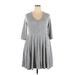 Torrid Casual Dress - Sweater Dress: Gray Chevron/Herringbone Dresses - Women's Size 2X Plus