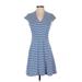 Lilly Pulitzer Casual Dress - Fit & Flare: Blue Stripes Dresses - Women's Size X-Small