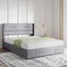 Latitude Run® Platform Storage Bed w/ 4 Drawers Upholstered/Linen in Gray | 43.31 H x 63.19 W x 84.65 D in | Wayfair