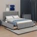 Latitude Run® Full Size Bed w/ 4 Drawers Upholstered/Velvet in Gray | 43.5 H x 58.25 W x 79.75 D in | Wayfair 41FE3AC7E49F4A418D67CF228AC5334E