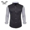 Plus Size Men's Clothing Oversized Slim Fit Mens Business Casual Long Sleeved Shirt Classic Striped