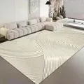 Grands tapis anti-ald beiges pour salon décoration simple doux chambre à coucher maison moderne