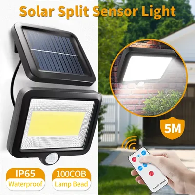 LED Solar Lichter Outdoor Solar Powered Split Wand Lampe 3 Modus Wasserdicht Motion Sensor Lampen Garten Licht Externe Solar Lampe